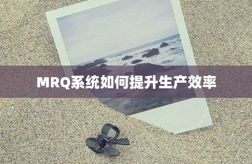 MRQ系统如何提升生产效率