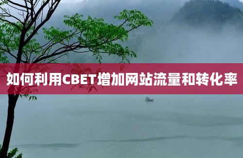 如何利用CBET增加网站流量和转化率