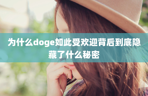 为什么doge如此受欢迎背后到底隐藏了什么秘密