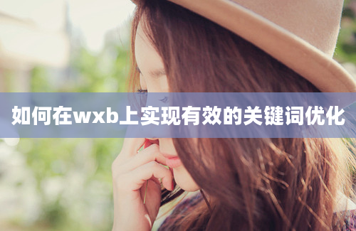 如何在wxb上实现有效的关键词优化