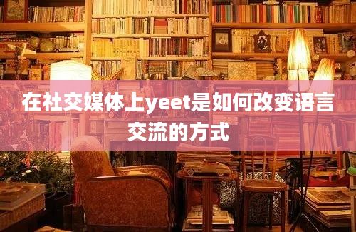 在社交媒体上yeet是如何改变语言交流的方式