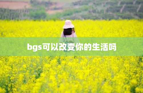 bgs可以改变你的生活吗