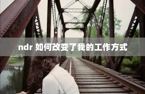 ndr 如何改变了我的工作方式