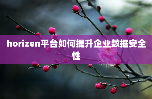 horizen平台如何提升企业数据安全性