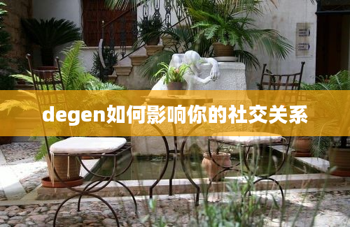 degen如何影响你的社交关系