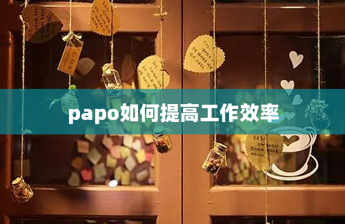 papo如何提高工作效率