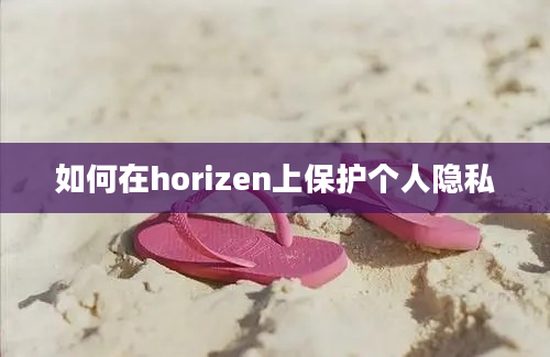 如何在horizen上保护个人隐私