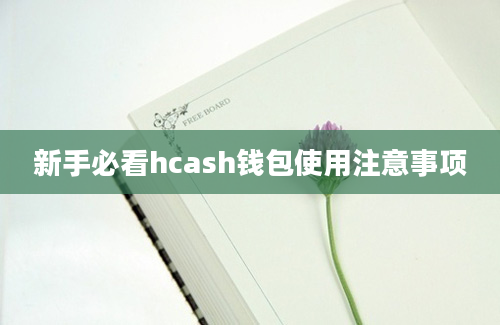 新手必看hcash钱包使用注意事项