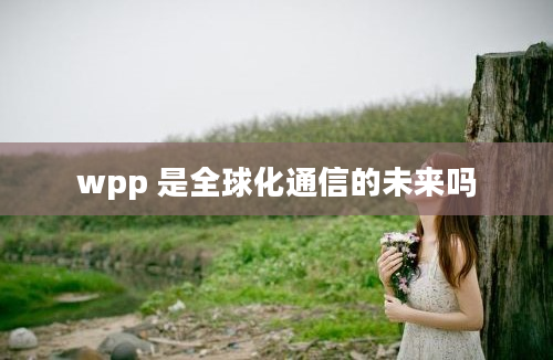 wpp 是全球化通信的未来吗