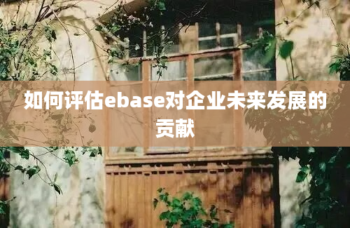 如何评估ebase对企业未来发展的贡献