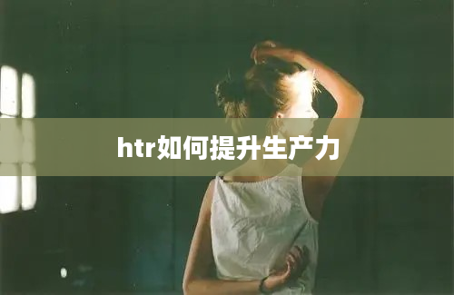 htr如何提升生产力