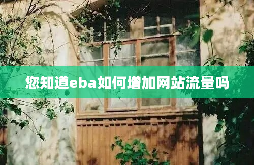 您知道eba如何增加网站流量吗