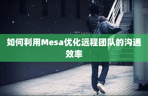 如何利用Mesa优化远程团队的沟通效率